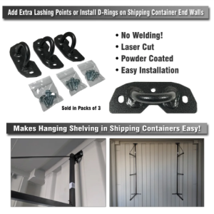 Bolt On D-Ring Lashing Points for Shipping Containers