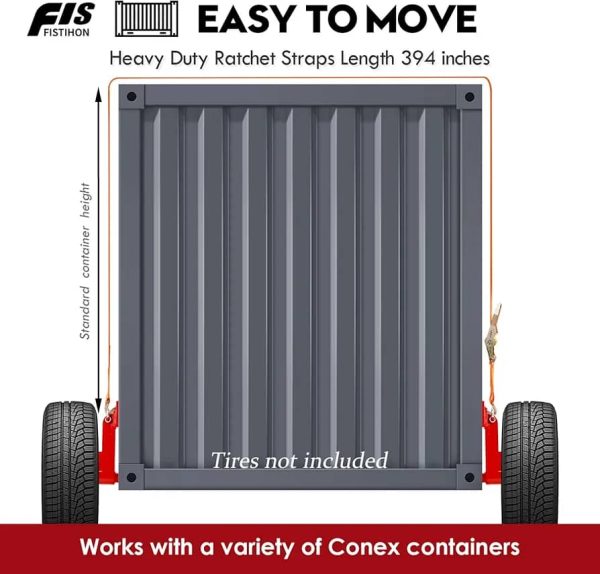 2 Pack Shipping Container Wheels - Image 5