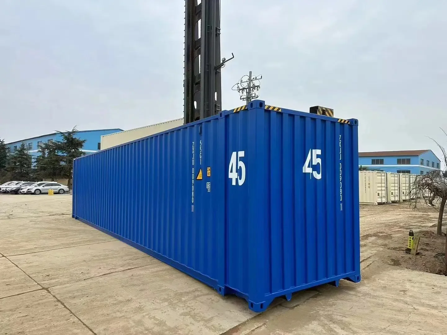 New 45‑ft High Cube Shipping Container – Bold Blue Finish